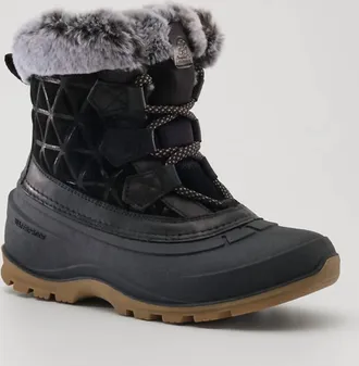 kamik Womens Snowvalley Winter Boots In Black/pink