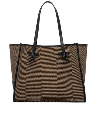 Gianni Chiarini Chevron Pattern Tote Bag with Leather Accents