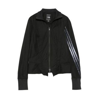 Yohji Yamamoto Gradient 3 Stripes Nylon Track Top - female - Y-3 - Training Jackets - Black - XS - Sport
