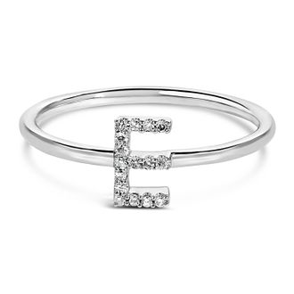 House of Brilliance 10K Gold Diamond Accent Initial A-Z Ring