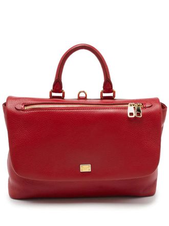 Dolce & Gabbana leather tote bag - women - Calf Leather - One Size - Red