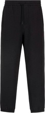 Emporio Armani Jacquard Logo Lyocell-Blend Jersey Joggers, Size X-Large