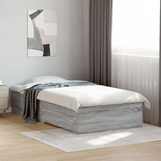 vidaXL Giroletto Cassetti Grigio Sonoma 90x200 cm Legno Multistrato - Vidaxl