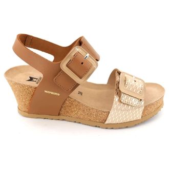 Mephisto Mephisto Lissia Leather Womens Slingbacks Sandals - Camel - Size:UK 6.5