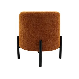 Mobili Rebecca Mobili Rebecca - Puf Rebecca Mobili Semal 43,5x38x38 Tela De Poli&eacute;ster Acero Naranja Negro Moderno