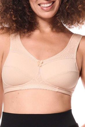 Amoena Leslie Wire-Free Bra in Sand at Nordstrom, Size 50Ddd