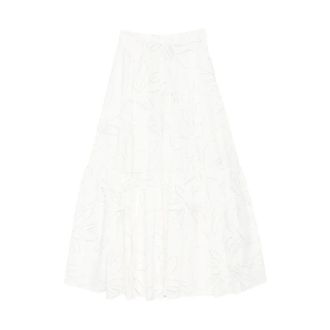 Plan C Maxi Skirts, female, White, Size: XS Gonna Lunga