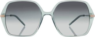 HUGO BOSS Grey Green Square Ladies Sunglasses BOSS1660/S PEF/IB