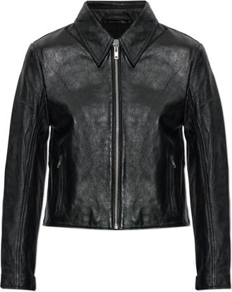 Sams&oslash;e & Sams&oslash;e Sashiloh Jacket - Dames - Leren en Su&egrave;de Jassen - Zwart - S - Leer - Jassen