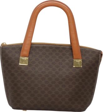 Celine Macadam Brown Canvas Handbag (Pre-Owned)