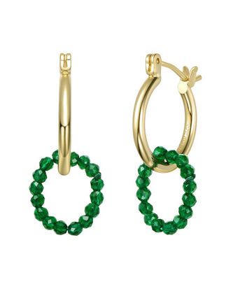 Rachel Glauber 14K Plated Beaded Earrings