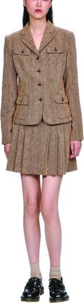 Anna Sui Herringbone Jacket in Caramel at Nordstrom, Size 10
