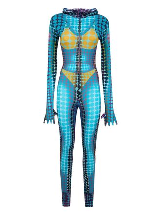 Jean Paul Gaultier polka-dot jumpsuit - Blu