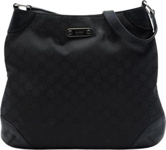 Gucci Pre-owned Vintage Nylon Shoulder Bag - Dames - Vintage Schoudertas - Zwart - ONE Size - Nylon - Vintage