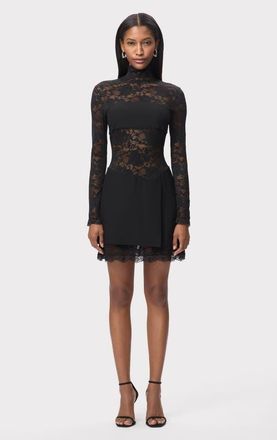 H&eacute;rve L&eacute;ger The Solene Dress in Black at Nordstrom, Size 6