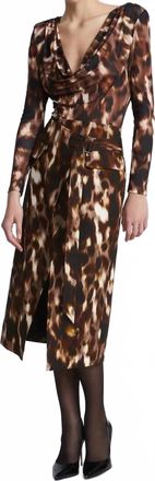 Bcbgmaxazria Overlap Midi Skirt In Brown
