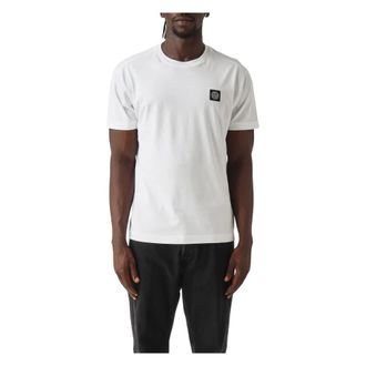 Stone Island Heren, Tops, Wit, Maat: 2XL Katoen