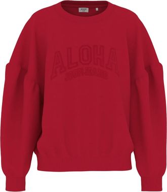Joop Sweatshirt JOOP JEANS Tian, Damen, Gr. XL, dunkelrot, Sweatware, Obermaterial: 100% Baumwolle, normal, Rundhals, Rippb&uuml;ndchen, Sweatshirts Sweatshirt,