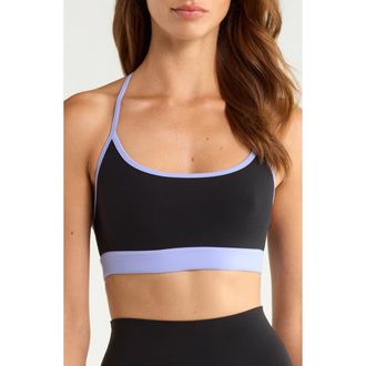SPLITS59 Emerson Airweight Sports Bra in Black/purple Haze at Nordstrom, Size X-Small