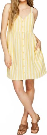 Gentle Fawn Lorelai Stripe Mini Dress In Daffodill Stripe