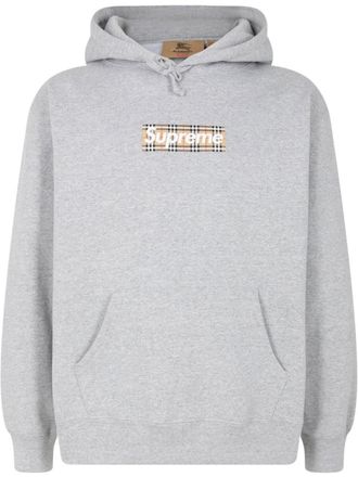 SUPREME Felpa con cappuccio supreme x Burberry - Grigio