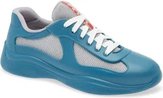 Prada Americas Cup Low Top Sneaker in Laguna at Nordstrom, Size 11Us