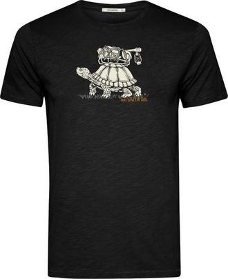 Greenbomb Turtle Walk Spice T-Shirt f&uuml;r Herren | schwarz
