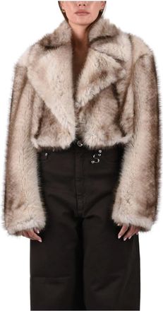 Sportmax Chaqueta corta de punto peludo - Jackets - Mujer - Marr&oacute;n - XS