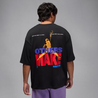 Nike Jordan Mens Jordan Oversized Reissue T-Shirt in Black | IM7945-010