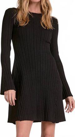 Elan Marlow Bell Sleeve Dress In Black