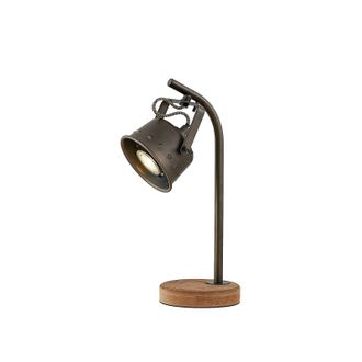 Lindby L&aacute;mpara De Mesa rubinjo En Marr&oacute;n Madera - Lindby