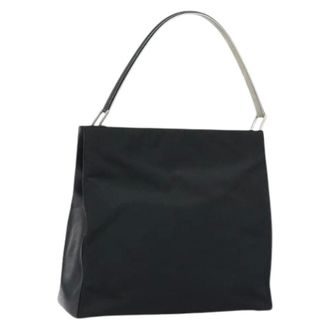 Prada Pre-owned Nylon Schoudertas - Dames - Pre-owned - Zwart - Maat: ONE Size Nylon