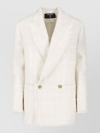 Balmain double breasted blazer gold tone buttons