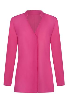 19V69 Womens Blouse Fuxia ZANZIBAR - Fuchsia Fabric - Size Medium