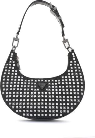 Guess Shoulder Bags, female, Black, Size: ONE SIZE Bamboo Mini Bag with Jewel Application