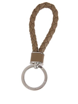 Bottega Veneta Beige Signature Key Ring