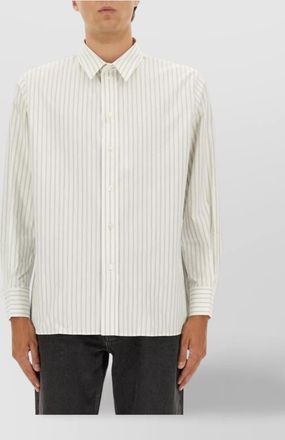 Saint Laurent striped long sleeve button-down shirt