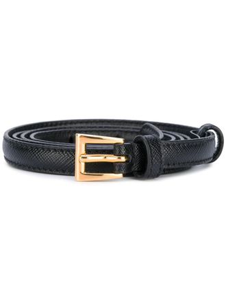 Prada Black Logo Buckle Belt