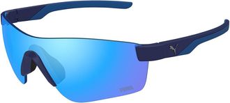 Puma PU0481S 004 Mens Sunglasses Blue Size 99 - Free RX Lenses - Free RX Lenses