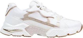 Guess Lage sneakers met veters - Dames - Sneakers - Wit - 35 EU - Polyester - Schoenen