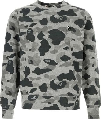 A Bathing Ape Katoenen sweater met logopatch - Grijs