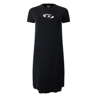 Diesel Vestido largo de punto - Dresses - Mujer - Negro - L