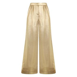 Alberta Ferretti Wide leg womens trousers - female - Alberta Ferretti - Wide Trousers - Yellow - L - Trousers