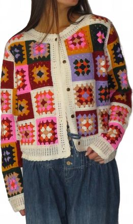 Apricot Womens The Patchwork Party Cardigan In Multicolor