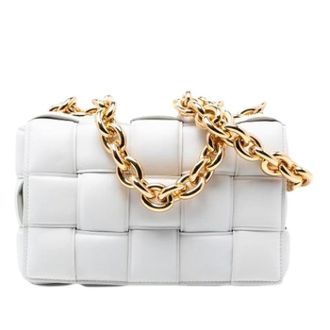 Bottega Veneta Pre-owned Cross Body Bags, female, White, Size: ONE SIZE Pre-owned Woven Nappa Satchel
