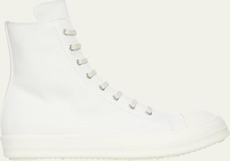 DRKSHDW RICK OWENS Mens Sneaks Cap-Toe Canvas High-Top Sneakers