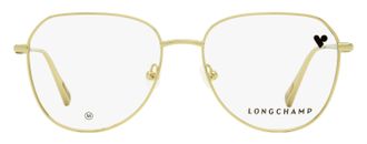 Longchamp LO2161 Geometric Oval Metal Eyeglasses - Gold