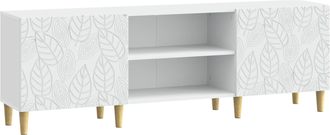 vidaXL Mueble De Tv 150 X 31 X 50 Cm Blanco Madera De Ingenier&iacute;a Vidaxl