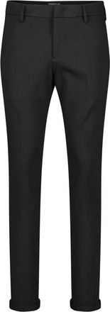 Dondup Slim Fit Viscose-Mix Broek - Heren - Nette broeken - Zwart - W33 - Broeken