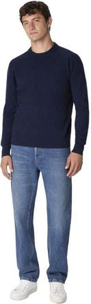 Missoni Crew Neck Sweater In Pure Cashmere With Chevron Pattern in Blue at Nordstrom, Size 48 It